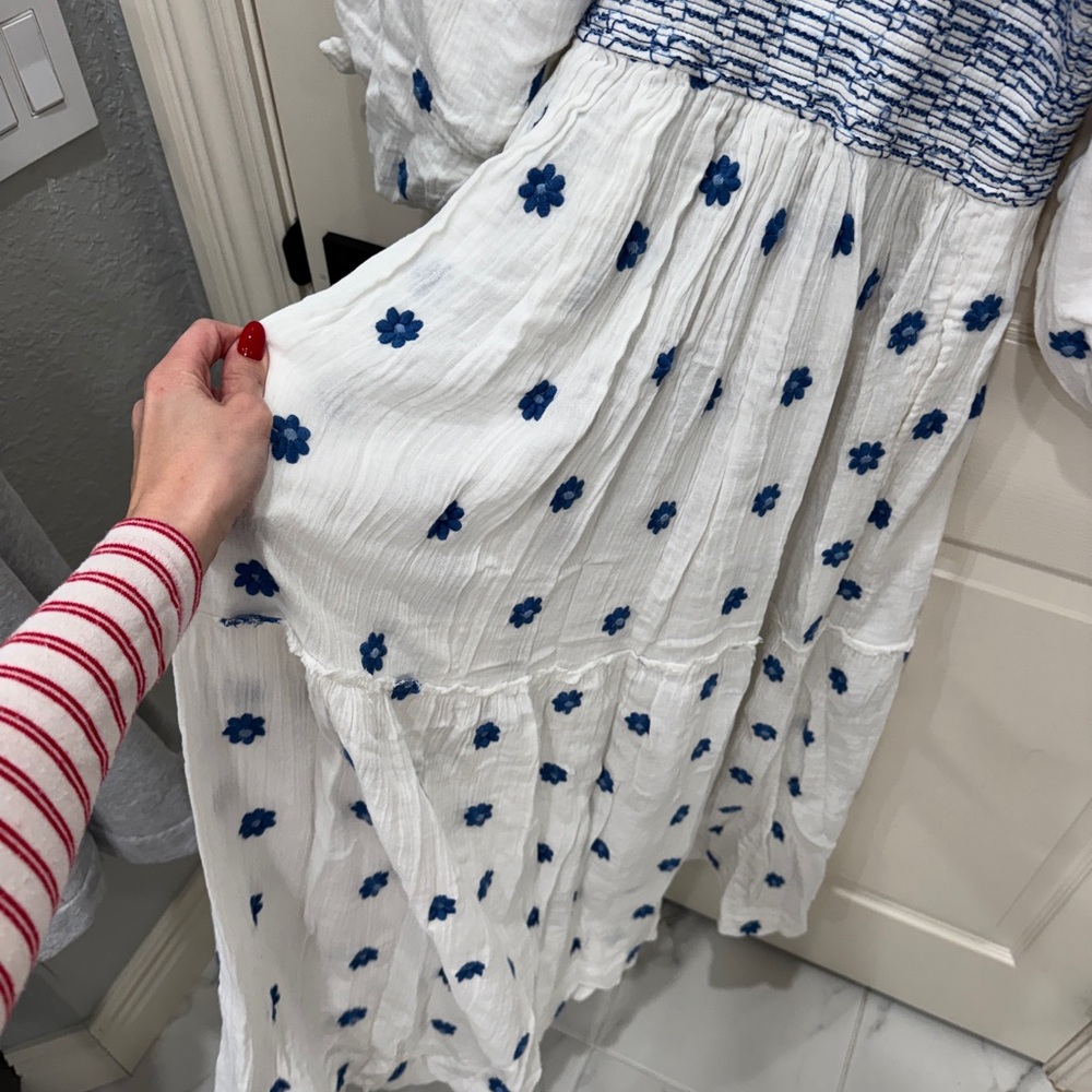 Free People White and Blue Floral Dress - Picture 14 of 14